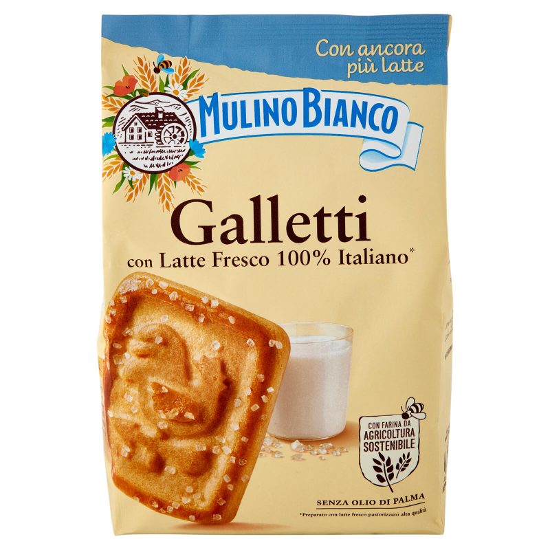 Mulino Bianco Galletti Biscotti con Latte Fresco 100% Italiano 350g