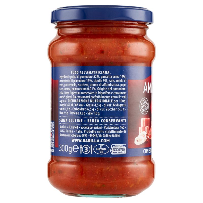 Barilla Sugo Amatriciana Condimento per Pasta 300g