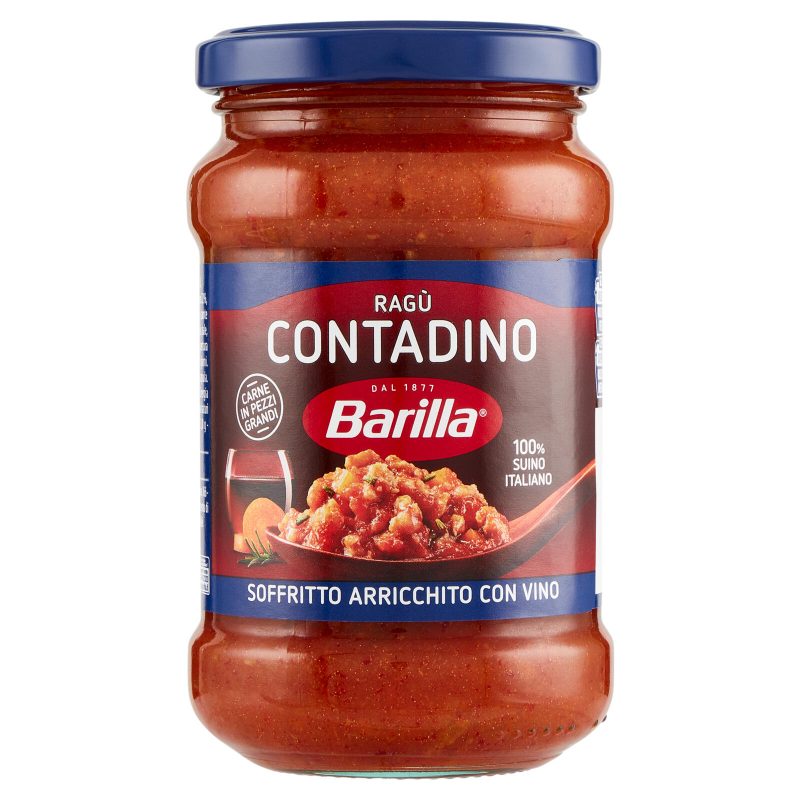 Barilla Sugo Ragù Contadino con Vino Rosso Condimento per Pasta 300g