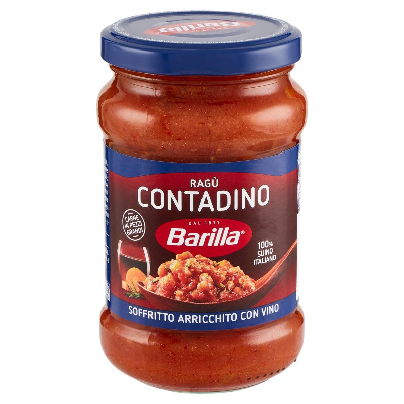 Barilla Sugo Ragù Contadino con Vino Rosso Condimento per Pasta 300g