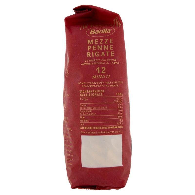 Barilla Al Bronzo Pasta Mezze Penne Rigate 500 g