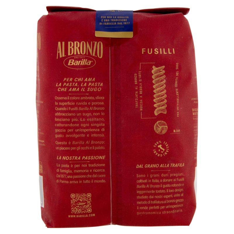 Barilla Al Bronzo Pasta Fusilli 500 g