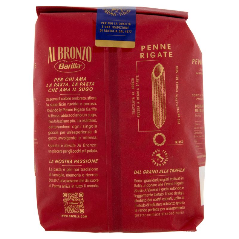 Barilla Al Bronzo Pasta Penne Rigate 500 g