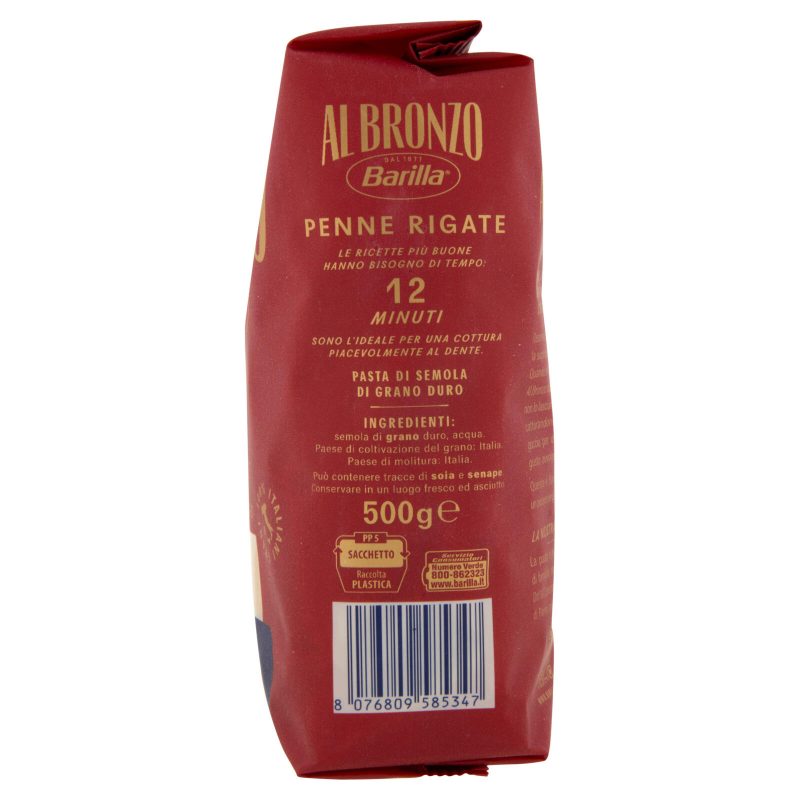 Barilla Al Bronzo Pasta Penne Rigate 500 g