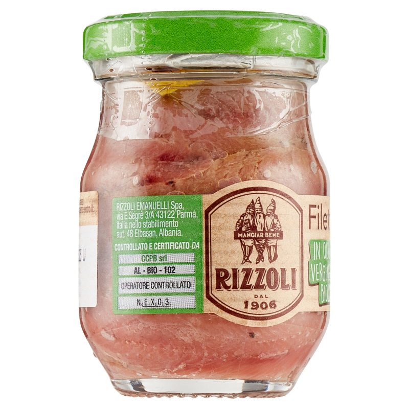 Rizzoli Filetti in Olio Extra Vergine d'Oliva Biologico 90 g