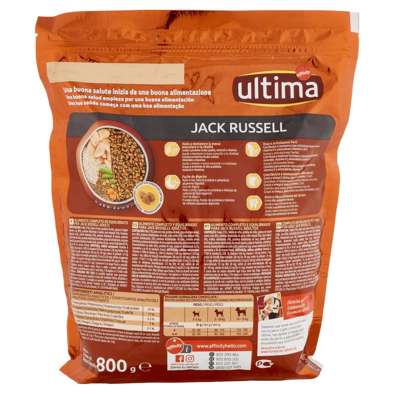 ultima Dog Jack Russell Pollo 800 g