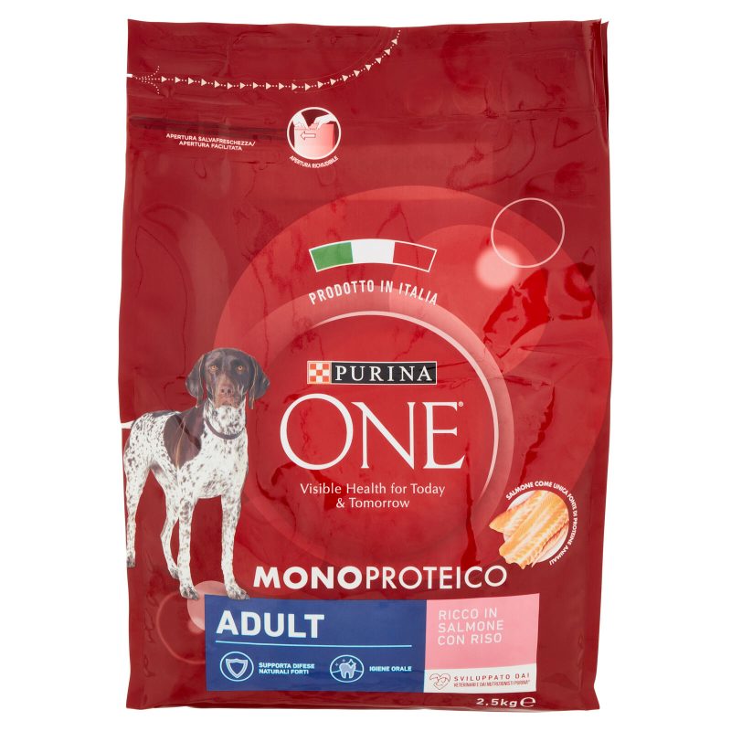 PURINA ONE Monoproteico Adult Ricco in Salmone con Riso 2,5 kg