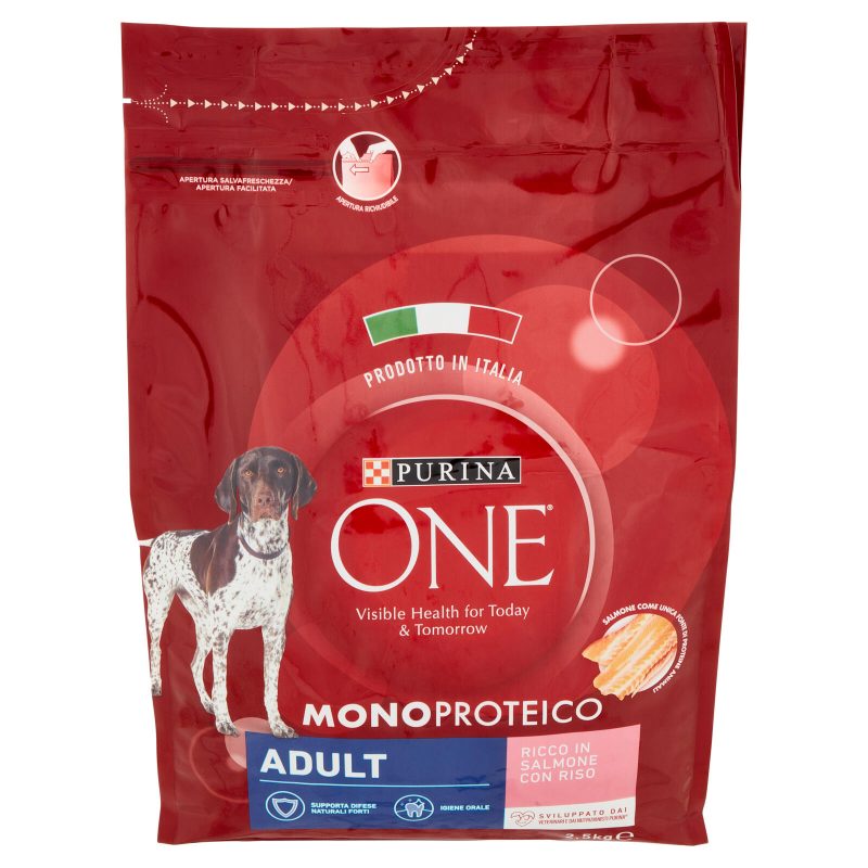 PURINA ONE Monoproteico Adult Ricco in Salmone con Riso 2,5 kg