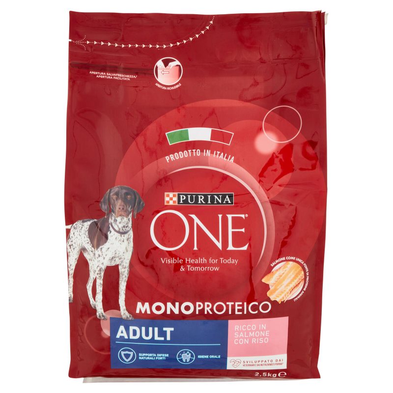 PURINA ONE Monoproteico Adult Ricco in Salmone con Riso 2,5 kg