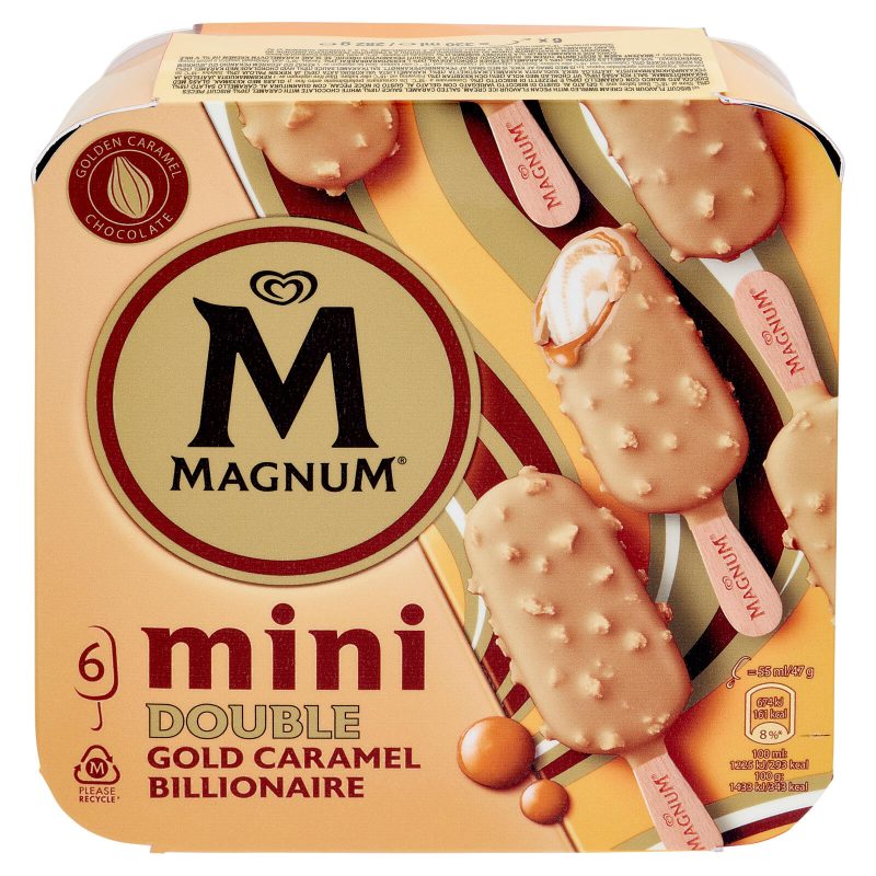 Magnum mini Double Gold Caramel Billionaire 6 x 47 g