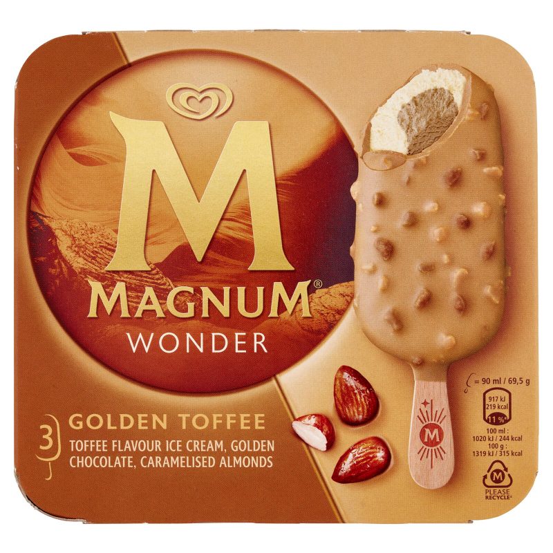 Magnum Wonder Golden Toffee 3 Gelati 208,5 g