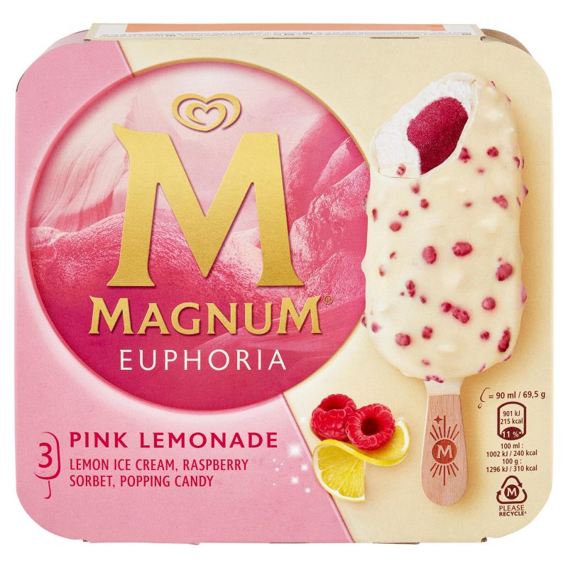 Magnum Euphoria Pink Lemonade 3 Gelati 208,5 g