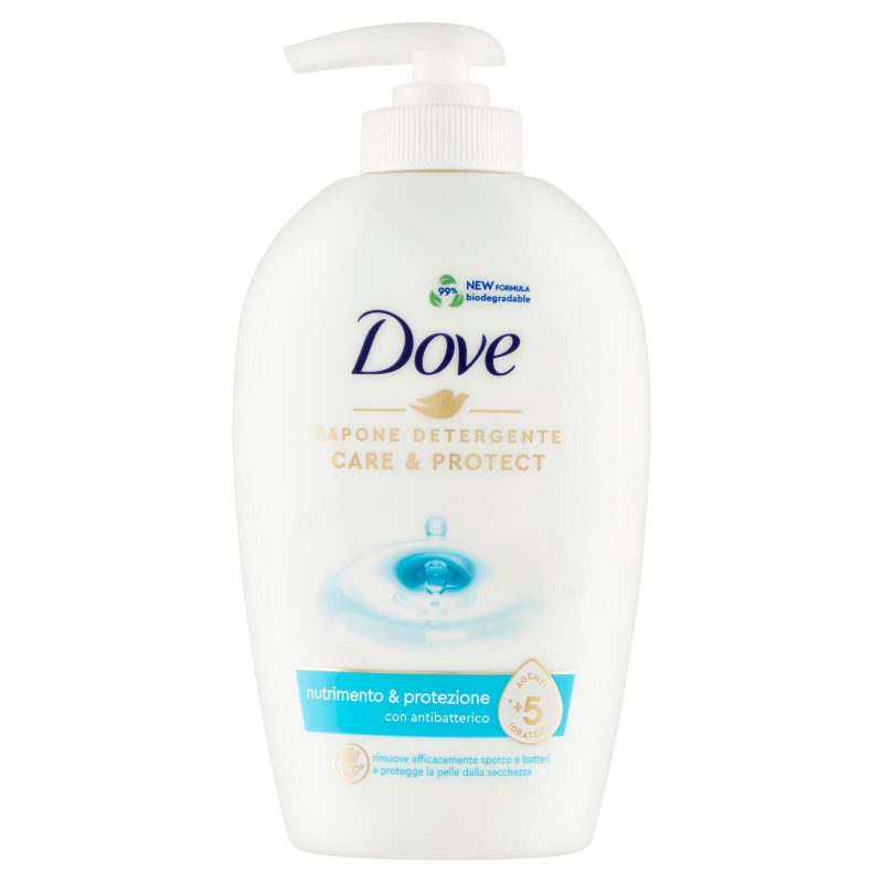 Dove Sapone Detergente Care & Protect nutrimento & protezione 250 ml