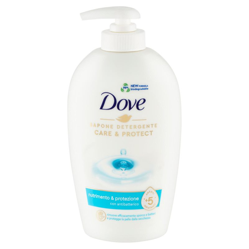 Dove Sapone Detergente Care & Protect nutrimento & protezione 250 ml