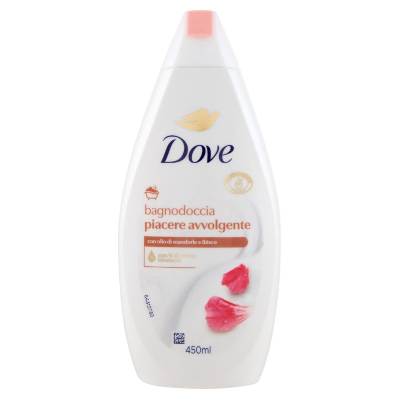 Dove bagnodoccia piacere avvolgente con olio di mandorle e ibisco 450 ml