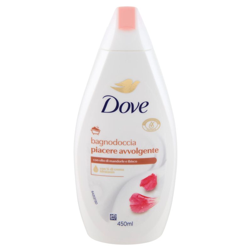 Dove bagnodoccia piacere avvolgente con olio di mandorle e ibisco 450 ml