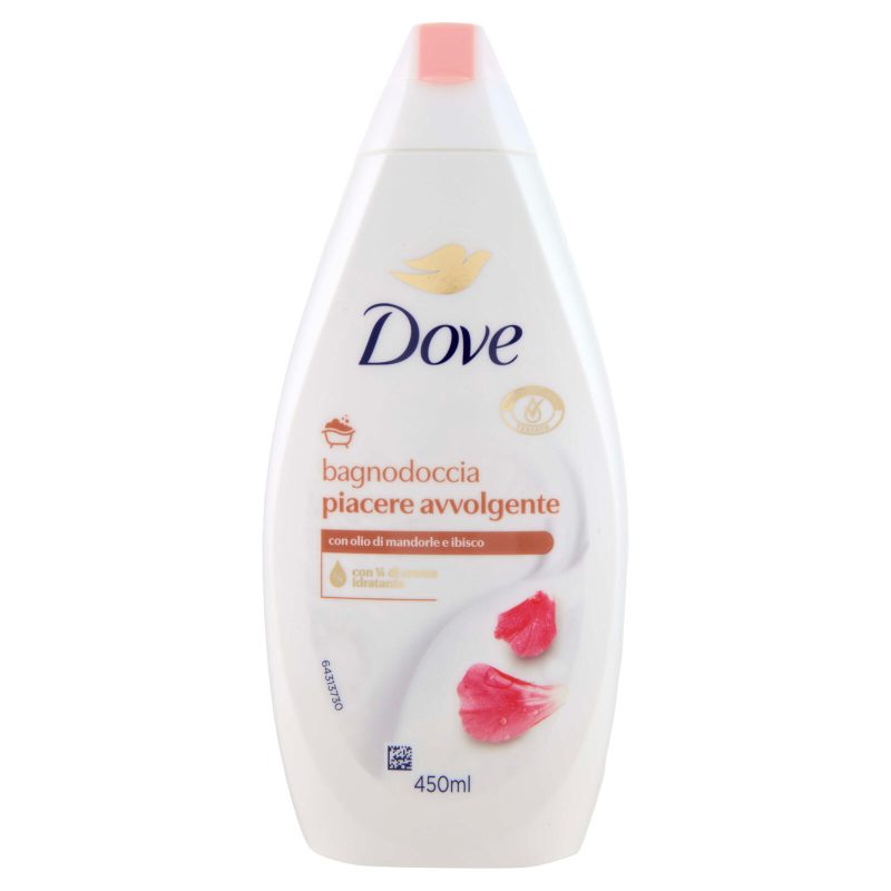 Dove bagnodoccia piacere avvolgente con olio di mandorle e ibisco 450 ml