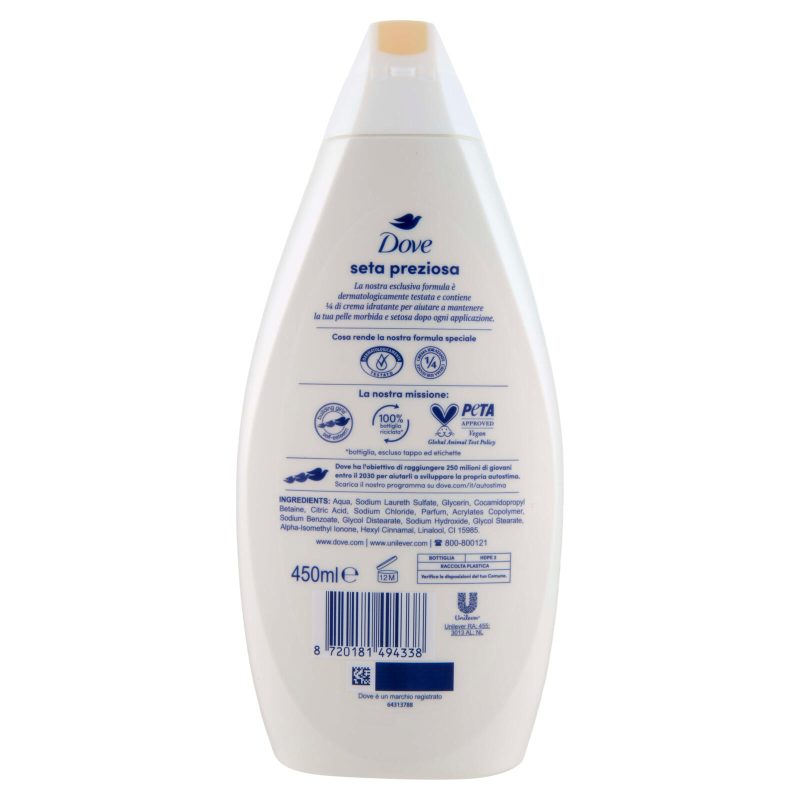 Dove bagnodoccia seta preziosa 450 ml