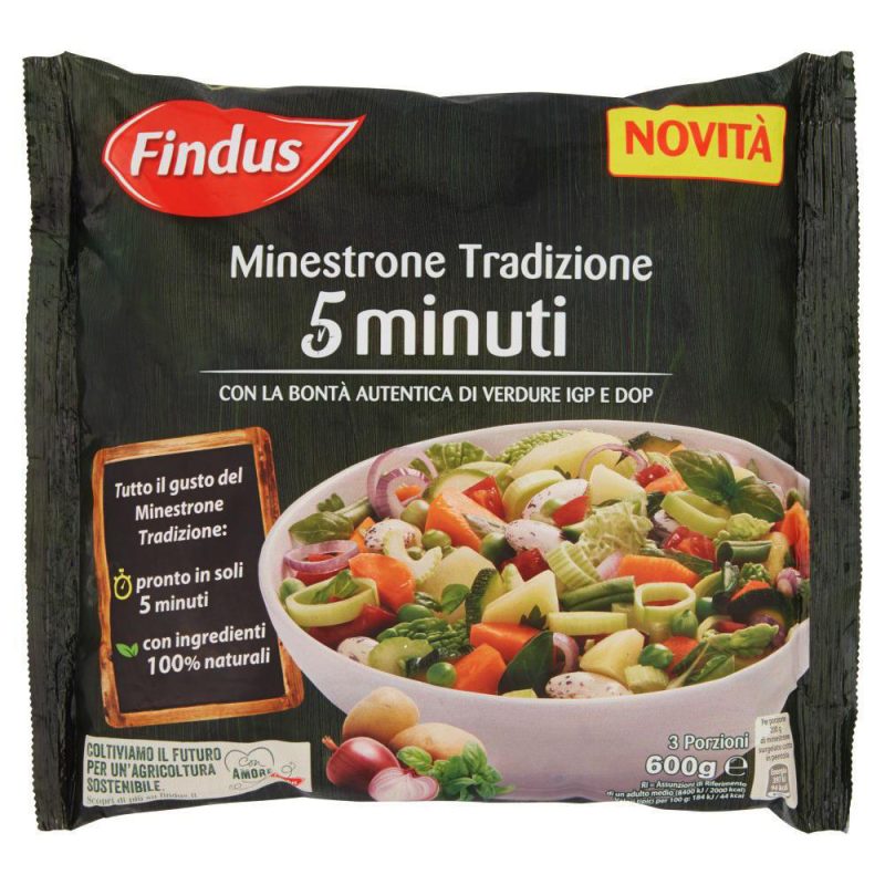 Findus Minestrone Tradizione 5 Minuti - con Verdure IGP e DOP 600 g