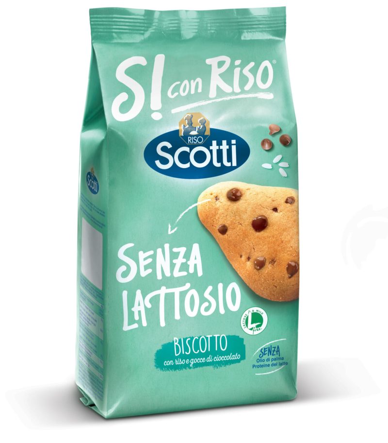 Biscotto Riso Scotti con riso e gocce di cioccolato Senza Lattosio 350 g