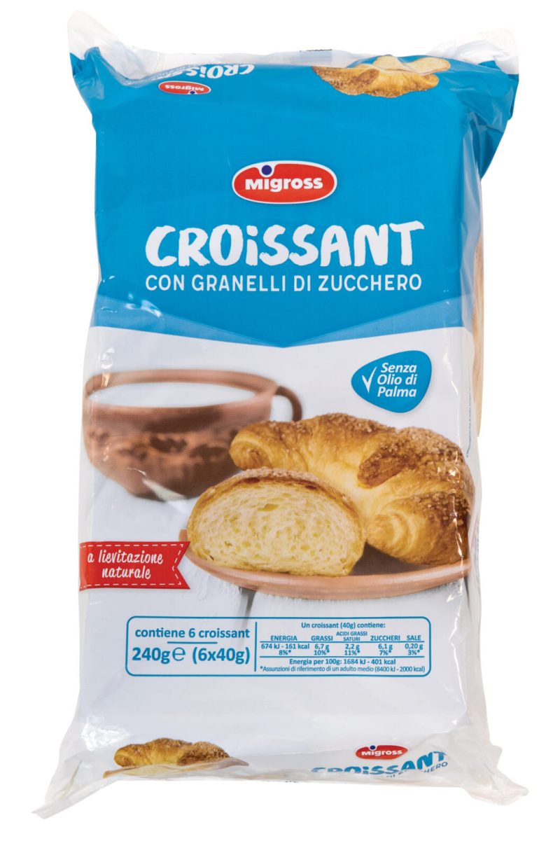 CROISSANT MIGROSScon granelli di zuccherox6 - 240 g