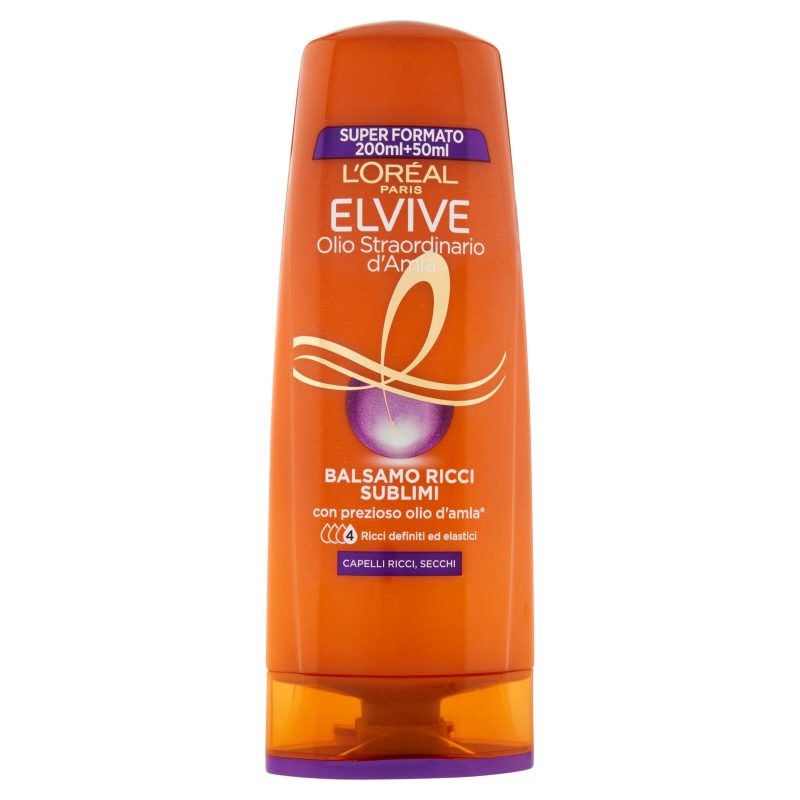 L'Oréal Paris Balsamo Elvive Olio Straordinario Ricci Sublimi, Per Capelli Ricci e Secchi 250 ml