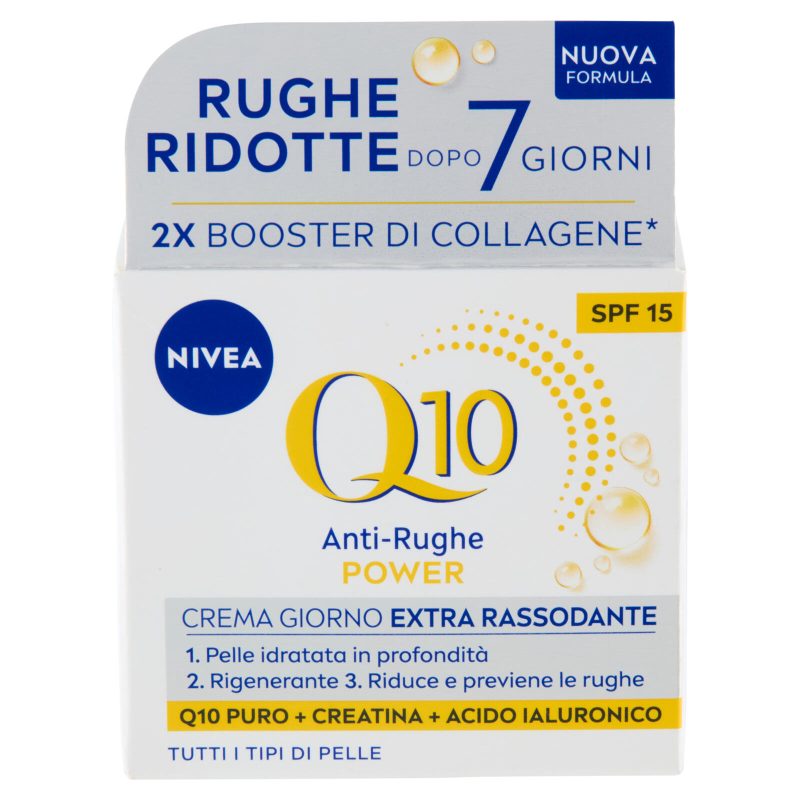 Nivea Q10 Anti-Rughe Power Crema Giorno Extra Rassodante SPF 15 Tutti i Tipi di Pelle 50 ml