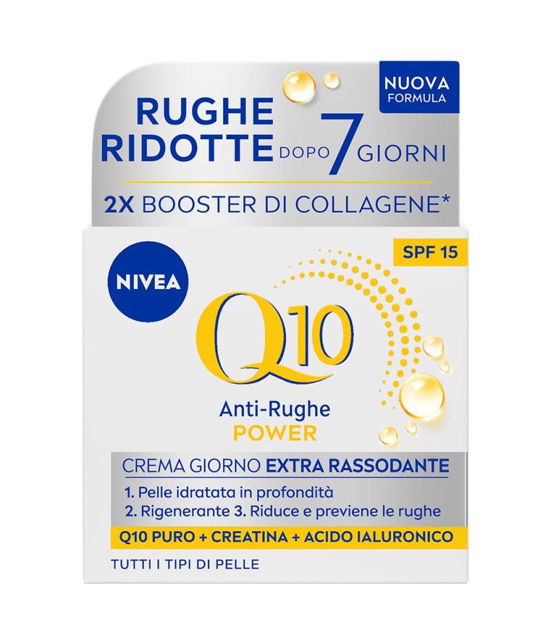 Nivea Q10 Anti-Rughe Power Crema Giorno Extra Rassodante SPF 15 Tutti i Tipi di Pelle 50 ml