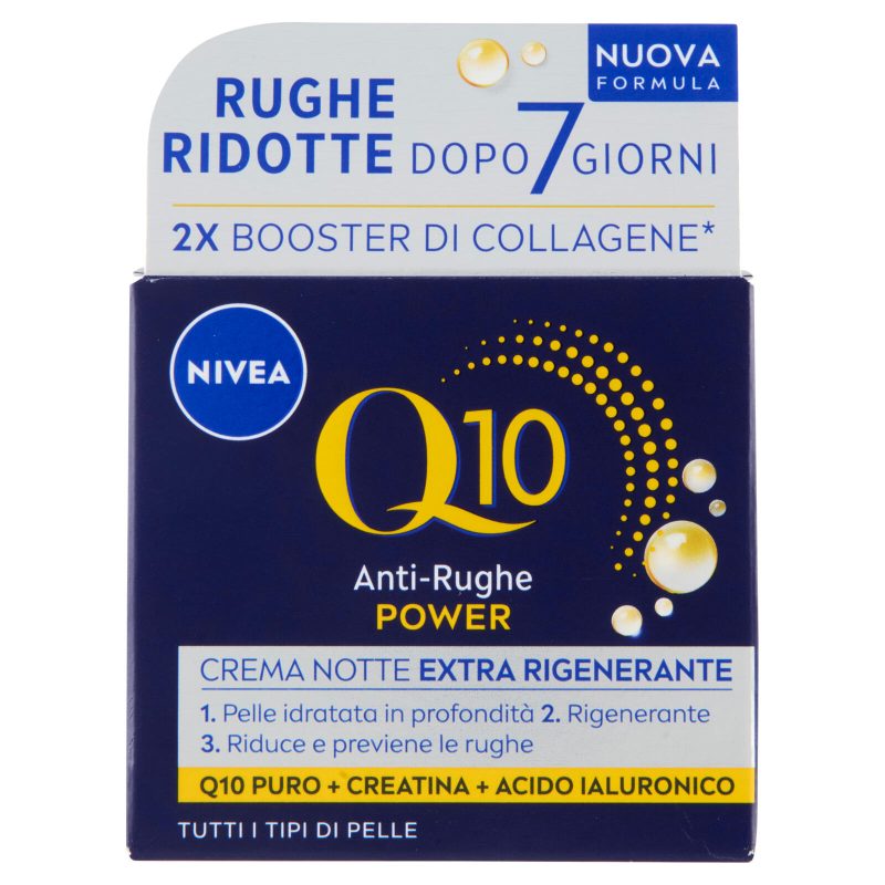 Nivea Q10 Anti-Rughe Power Crema Notte Extra Rigenerante Tutti i Tipi di Pelle 50 ml