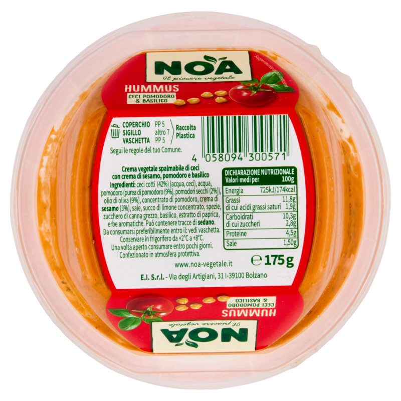 Noa Hummus Ceci Pomodoro & Basilico 175 g