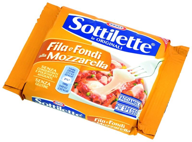 Sottilette Fila e Fondi con mozzarella - formaggio fuso a fette - 200 g