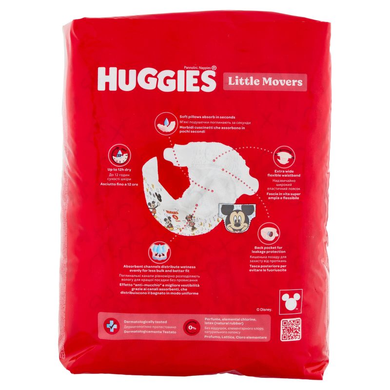 Huggies Little Movers Pannolini 4 7-18 Kg 18 pz