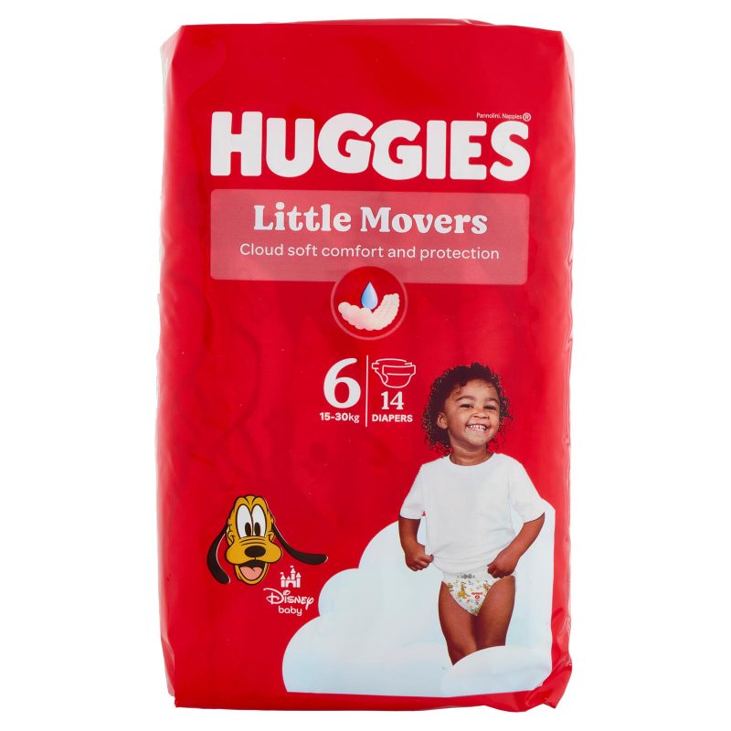 Huggies Little Movers Pannolini 6 15-30 Kg 14 pz