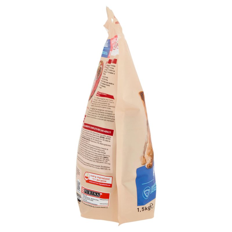 PURINA ONE Mini/Small Adult Ricco in Manzo con Riso 1,5 kg