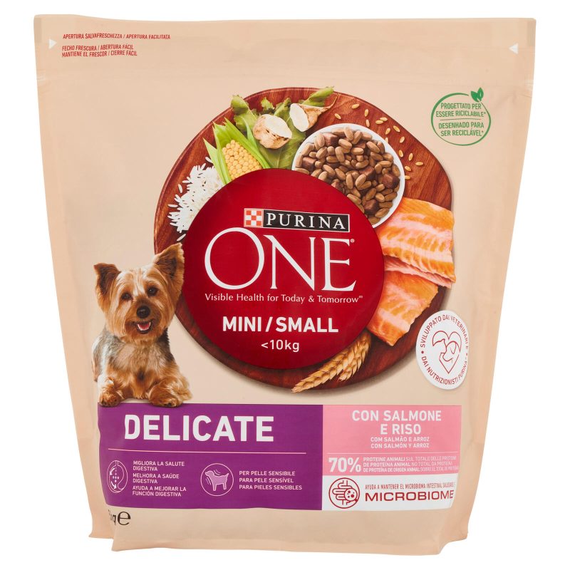 PURINA ONE Mini/Small Delicate con Salmone e Riso 1,5 kg