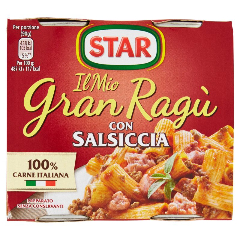 Star Il Mio Gran Ragù con Salsiccia 2x180 g