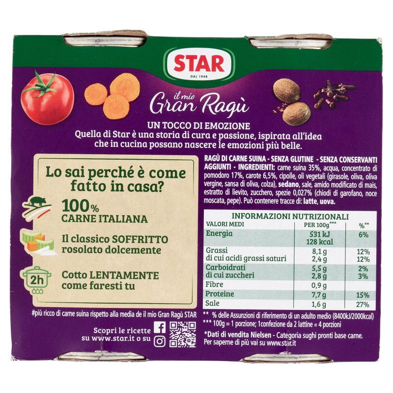 Star il mio Gran Ragù Extra Gusto 2x180 g