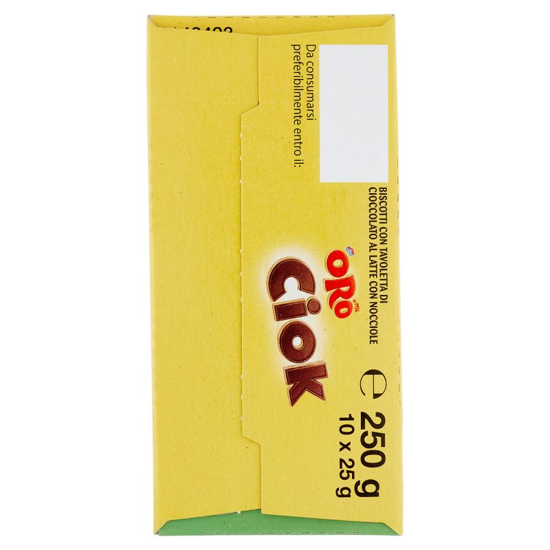 Oro Ciok biscotto con Tavoletta di Cioccolato alla nocciola - 10 x 25 g