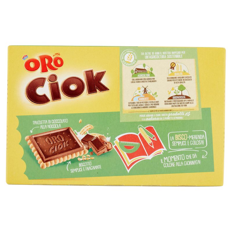 Oro Ciok biscotto con Tavoletta di Cioccolato alla nocciola - 10 x 25 g