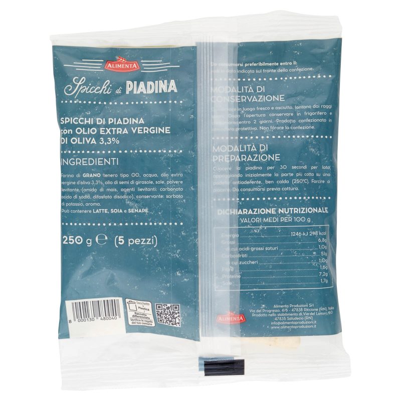 Alimenta Spicchi di Piadina 5 Spicchi 250 g