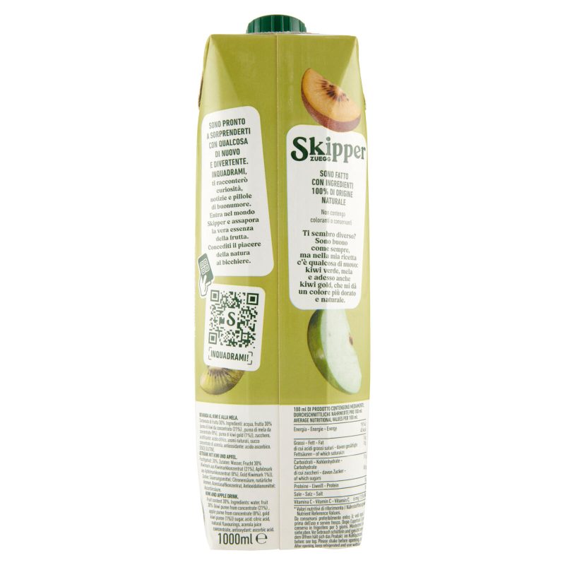 Zuegg Skipper Kiwi, Mela e Kiwi Gold 1000 ml