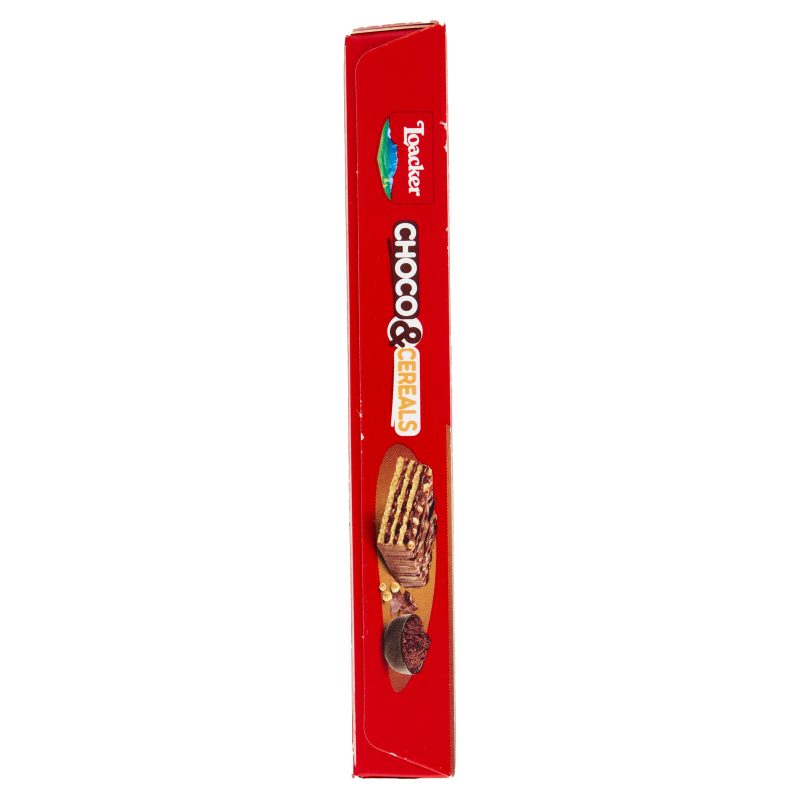 Loacker Choco & Cereals Barrette di Wafer e Cioccolato al Latte con crema al Cioccolato 25gx4