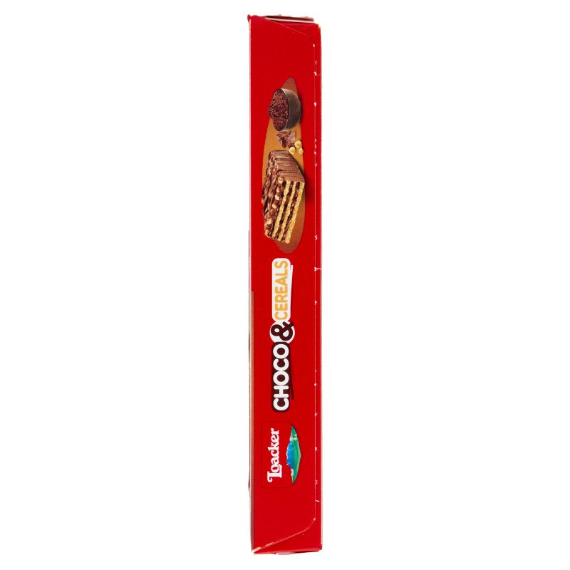 Loacker Choco & Cereals Barrette di Wafer e Cioccolato al Latte con crema al Cioccolato 25gx4