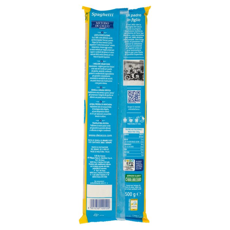 De Cecco Spaghetti n°12 500 g