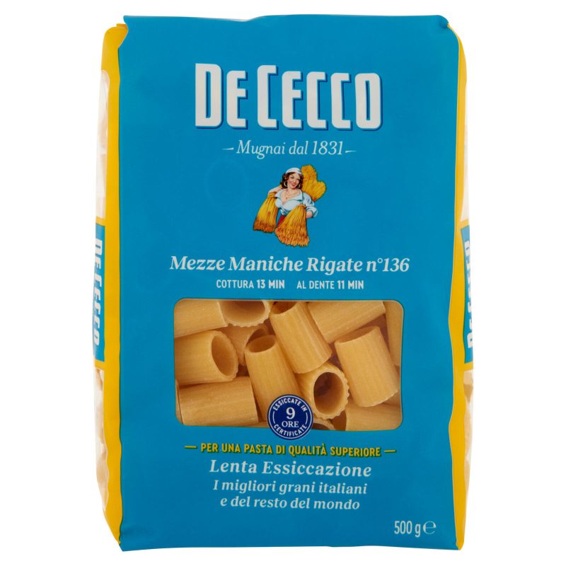 De Cecco Mezze Maniche Rigate n°136 500 g