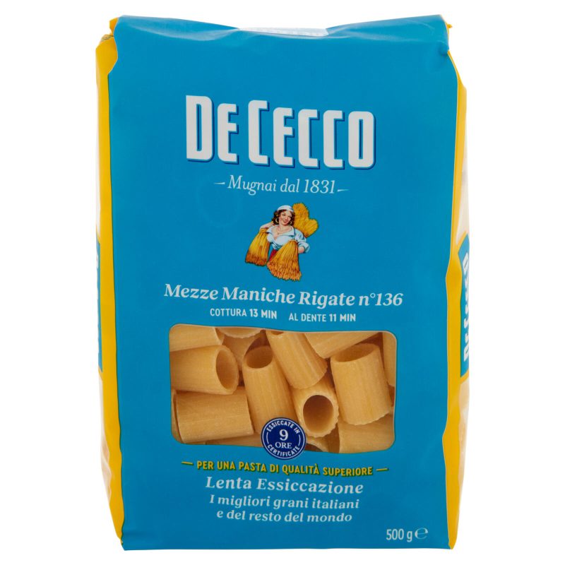 De Cecco Mezze Maniche Rigate n°136 500 g