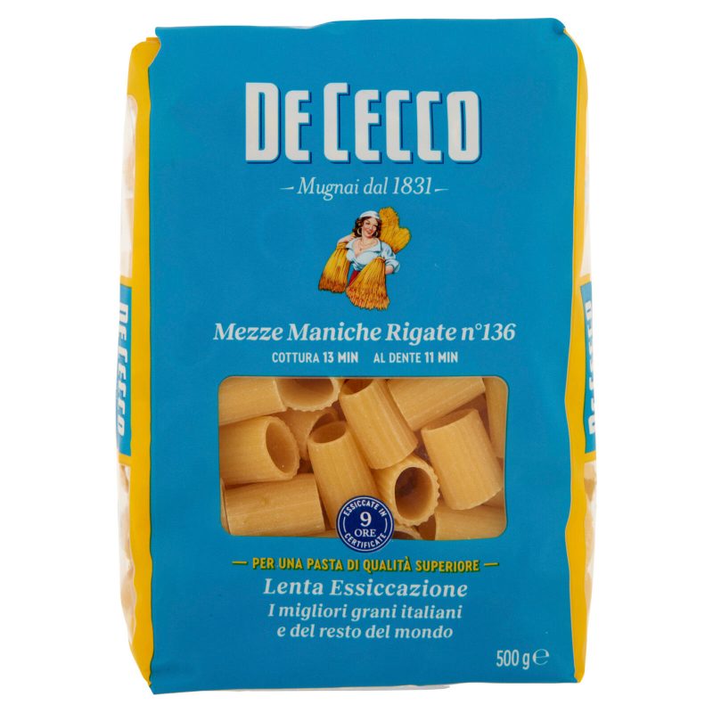 De Cecco Mezze Maniche Rigate n°136 500 g