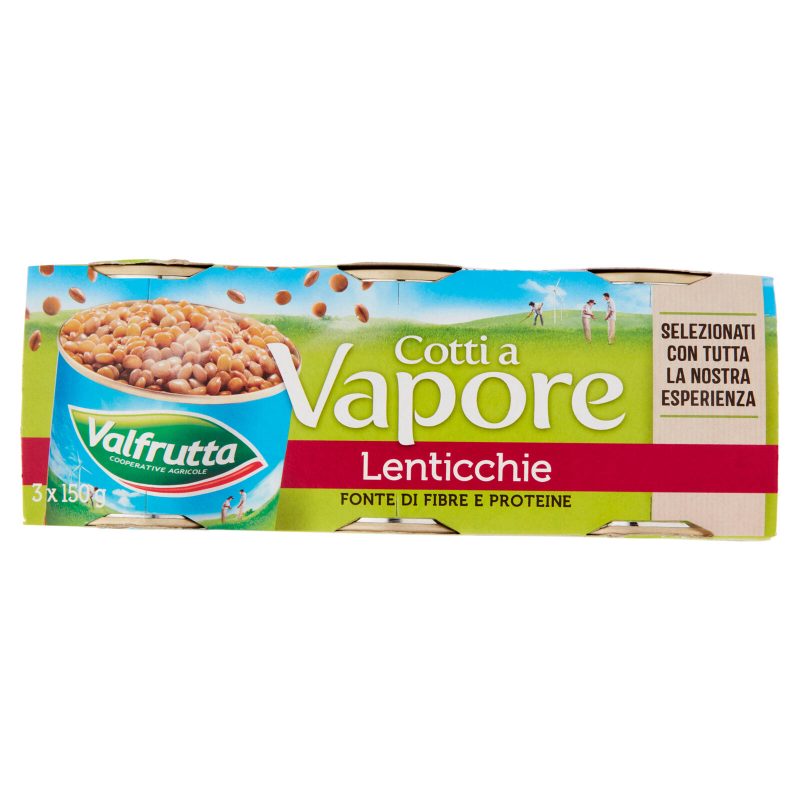 Valfrutta Cotti a Vapore Lenticchie 3 x 150 g