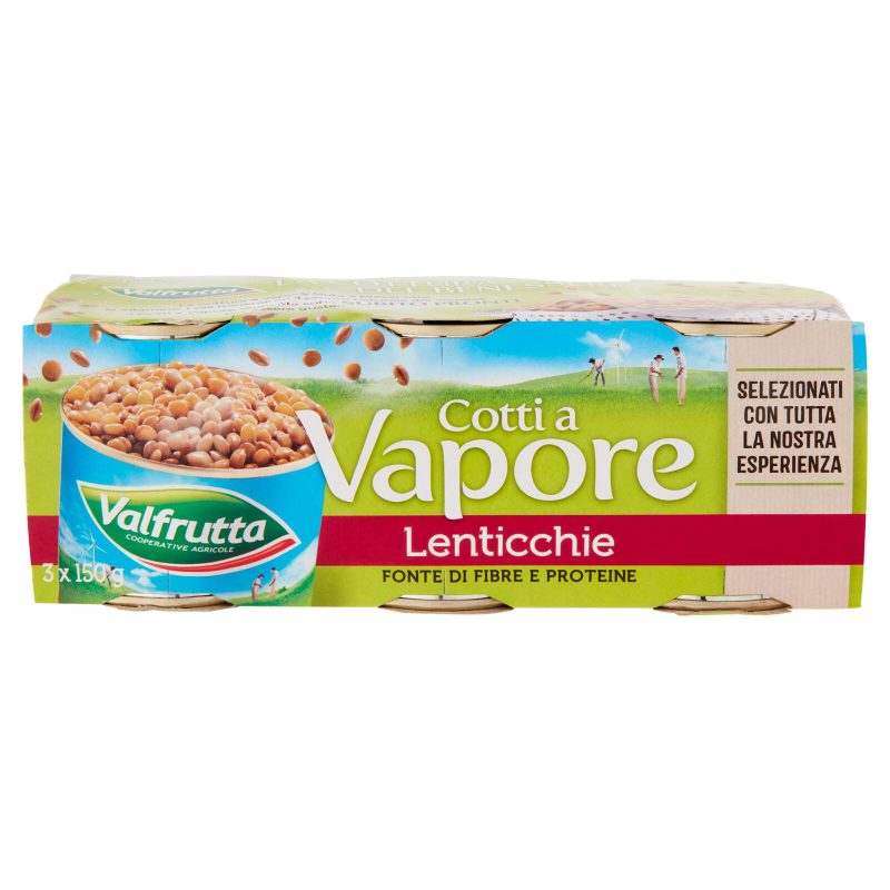 Valfrutta Cotti a Vapore Lenticchie 3 x 150 g