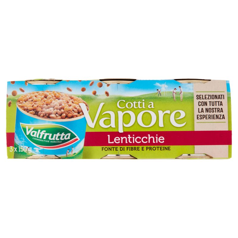 Valfrutta Cotti a Vapore Lenticchie 3 x 150 g